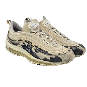 Nike Air Max 97 Men Casual Shoes Beige Black Cow Print FN7173 133 Size 11.5